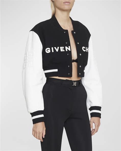 givenchy cropped wool varsity jacket|Givenchy Wool Crop Varsity Jacket .